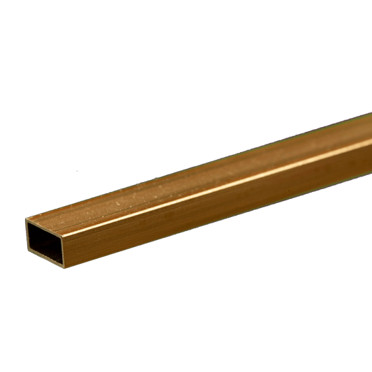 Rectangular Brass Tube: 5/32" X 5/16" x 0.014" Wall x 12" Long (1 Piece) #8266