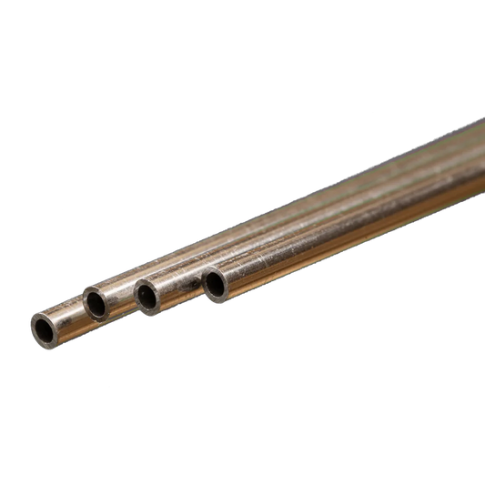 Round Aluminum Tube: 3mm OD x 0.45mm Wall x 300mm Long (4 Pieces) #9802