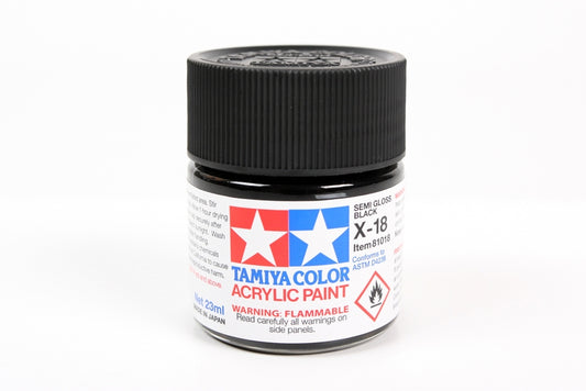 Acrylic X-18 Semi Gloss Black 23ml